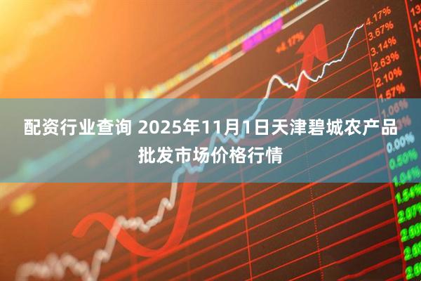 配资行业查询 2025年11月1日天津碧城农产品批发市场价格行情