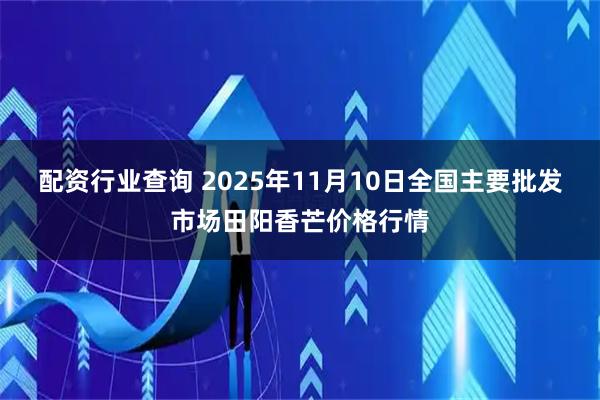 配资行业查询 2025年11月10日全国主要批发市场田阳香芒价格行情