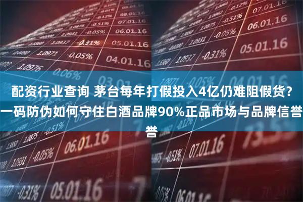 配资行业查询 茅台每年打假投入4亿仍难阻假货？一码防伪如何守住白酒品牌90%正品市场与品牌信誉